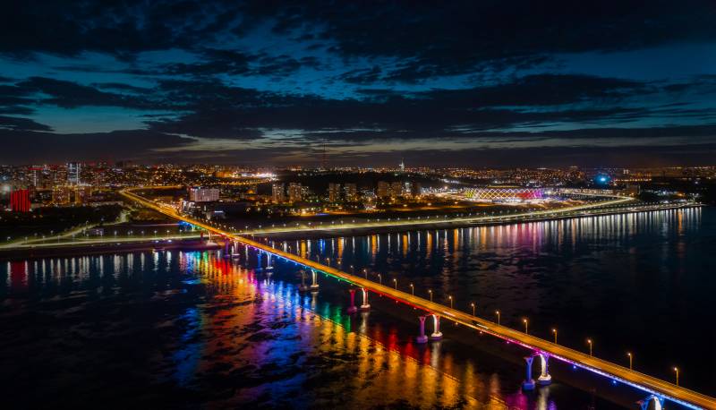 волгоград,мост,волга,ночь,ночной город,река,танцующий мост
