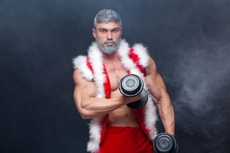 Спорт,Тренировка,Фитнес,Гантели,Новый год,Спортсмен
