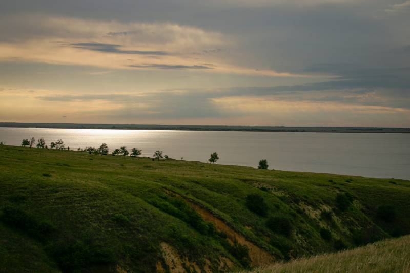 Пейзаж,Природа,Степь,река,берег