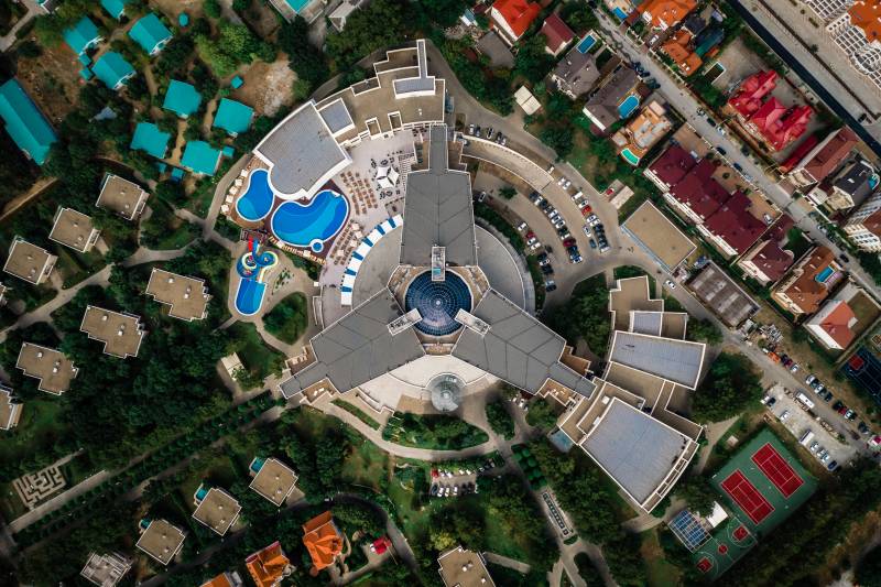 панорама города,Парк