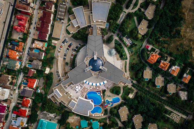 панорама города,Парк